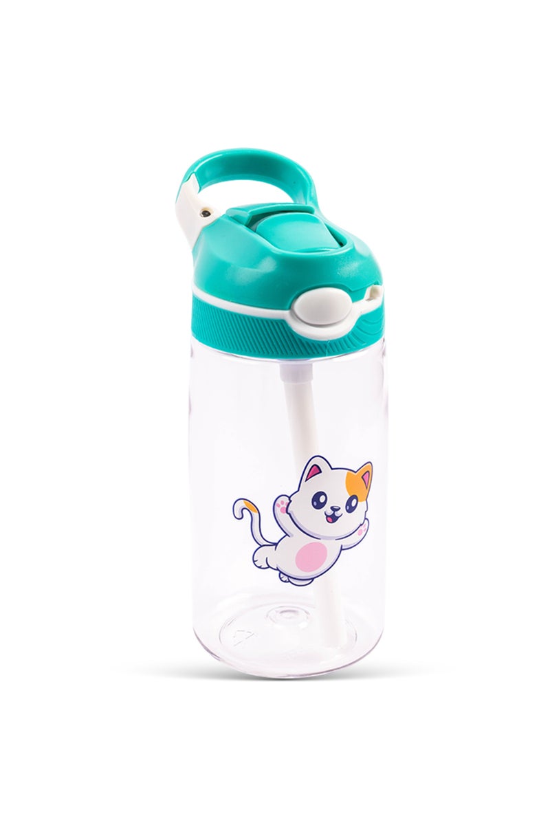 COCOBEE Green Tritan Leakproof Water Bottle – Bpa-Free, 480Ml, Push Button Lid, Age 3+-Green - Image 1