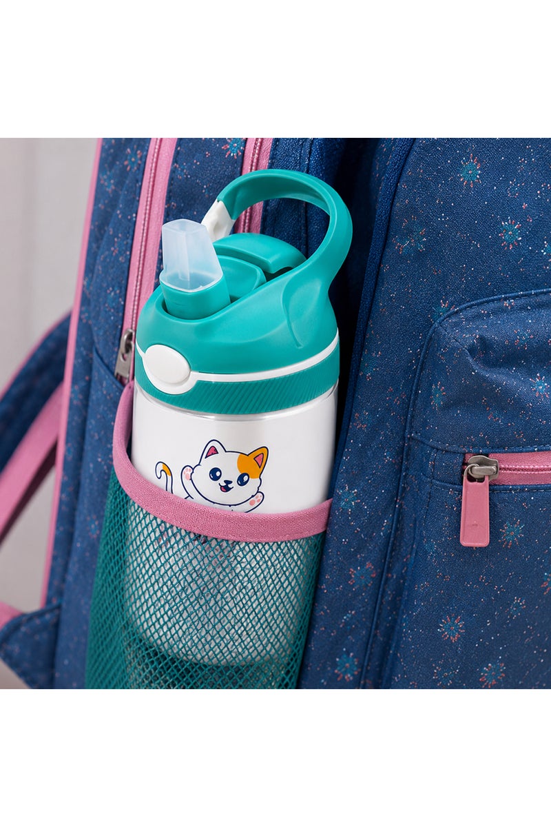 COCOBEE Green Tritan Leakproof Water Bottle – Bpa-Free, 480Ml, Push Button Lid, Age 3+-Green - Image 4