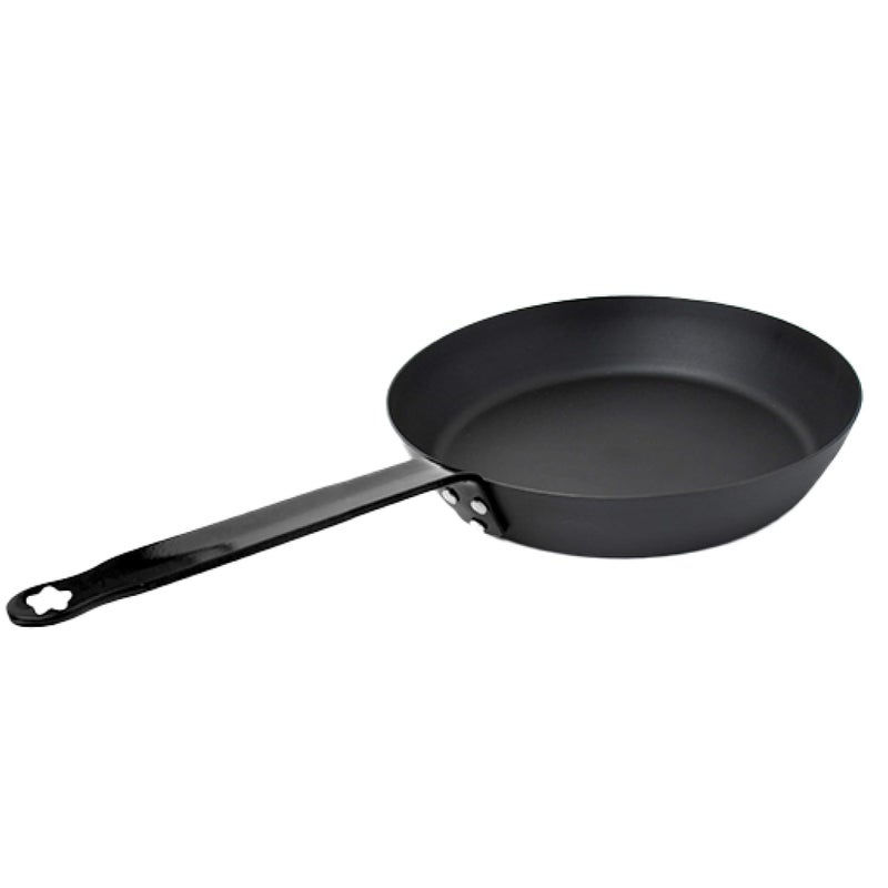 Homestic Non-Stick Carbon Steel Frying Pan with Handle | Lightweight Pan for Omelettes & Fish Cooking & Tadka | Scratch Resistent, Gas & Induction Compatible | Black-KSG002-BLK - Image 2