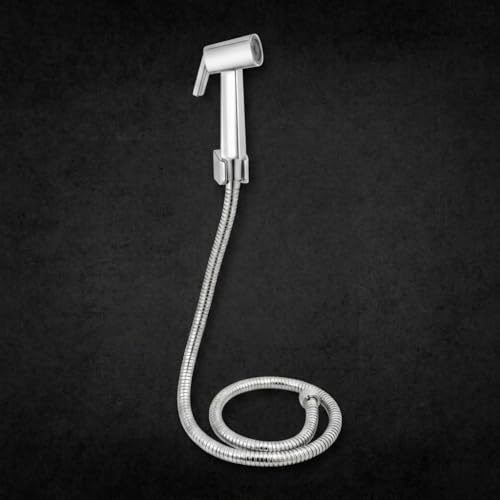 Johnson Bathrooms Platina Health Faucet with 1 Metre Stainless Steel (SS304) Hose Pipe & Wall Hook| ABS Premium Jet Spray for Toilet | 1 Yr Warranty (S1648CAMZ - Chrome Colour) - Image 1