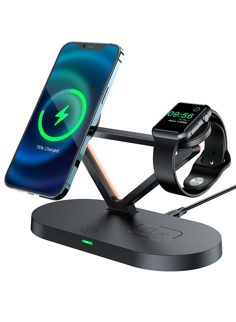 ACEFAST 3 in 1 Fast Wireless Charger Desktop Holder E9 - Image 1