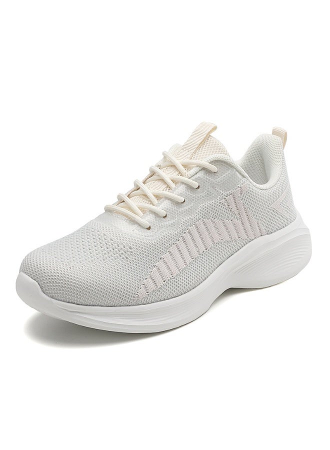 NIBEMINENT Spring and Autumn  Women's Shoes Fashion Color Scheme Soft Sole Light Casual Mesh Breathable Lace-up Sports Shoes - Image 1