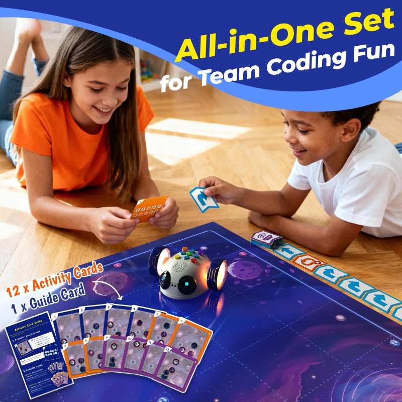 Apitor Coding Robot Toys for Kids Ages 5+, STEM Robot Toy Kit with Wheels and Play Cards, Screen Free Remote Control Programming Interactive Toy for Boys and Girls Ages 5-8 - Image 3