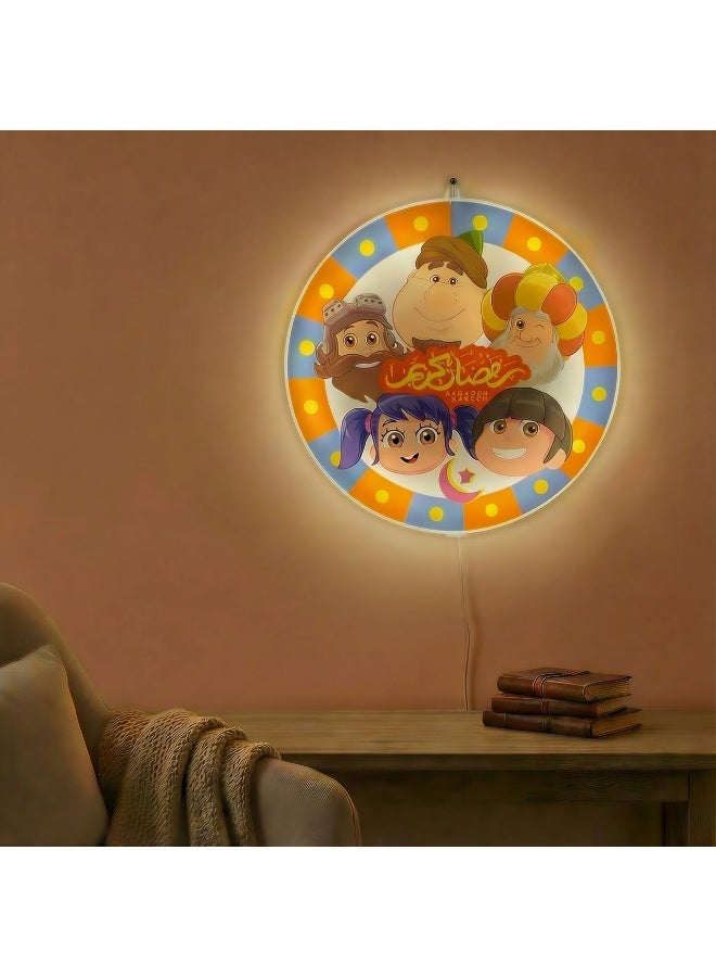 زينة "رمضان كريم" - بتصميم شخصيات كرتونية عربية احتفالية - Image 1