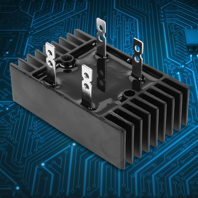 1pc 100A Amp 1600V Voltage 2-Phase Diode Bridge Rectifier High Power Black - Image 3