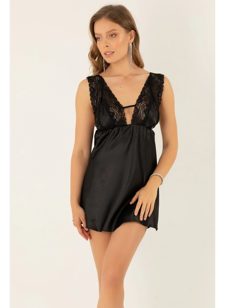 Miorre Lace Satin Nightgown