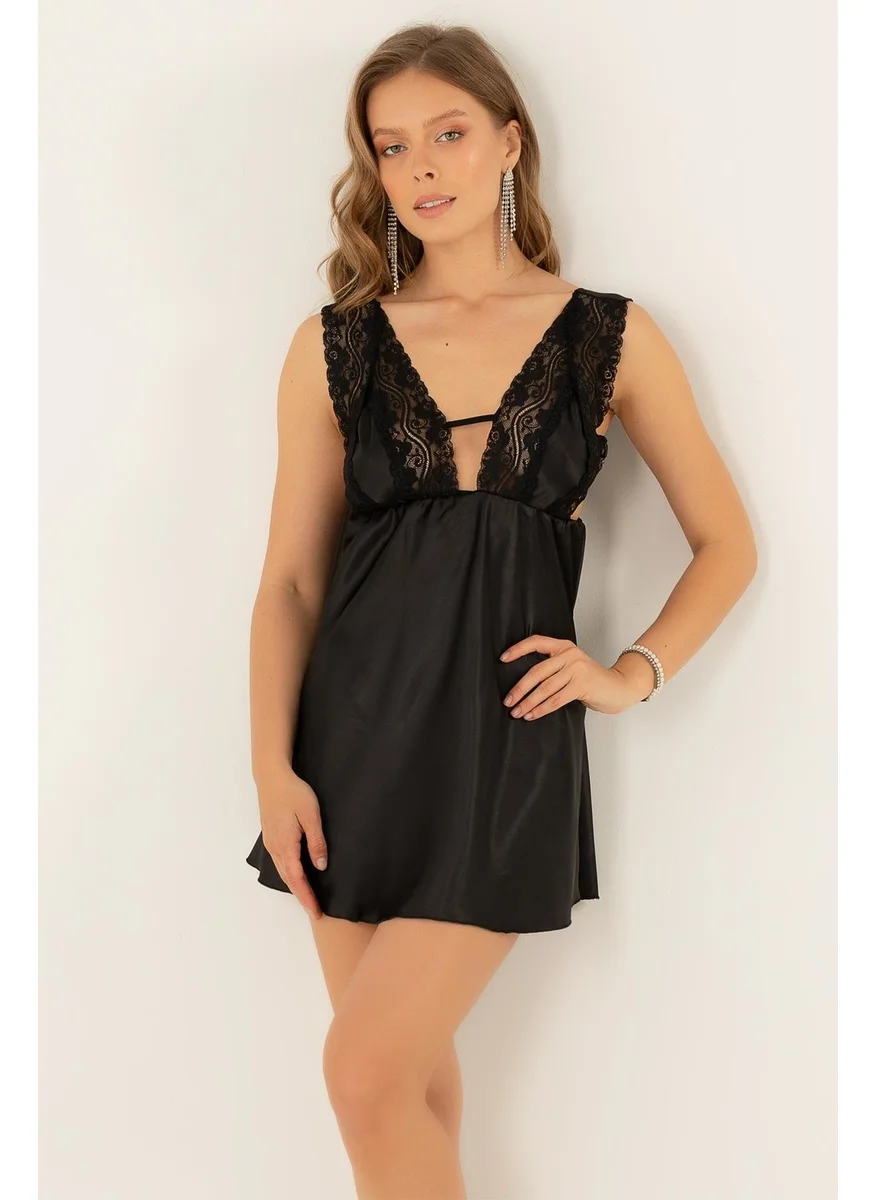 Miorre Lace Satin Nightgown