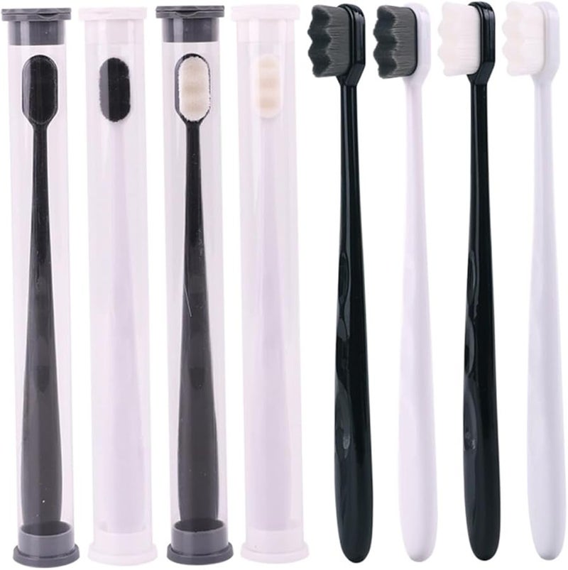 2pcs Portable Reusable Plastic Handle Travel Toothbrushes Wave Design for Camping Home Gentle Gums - Image 5