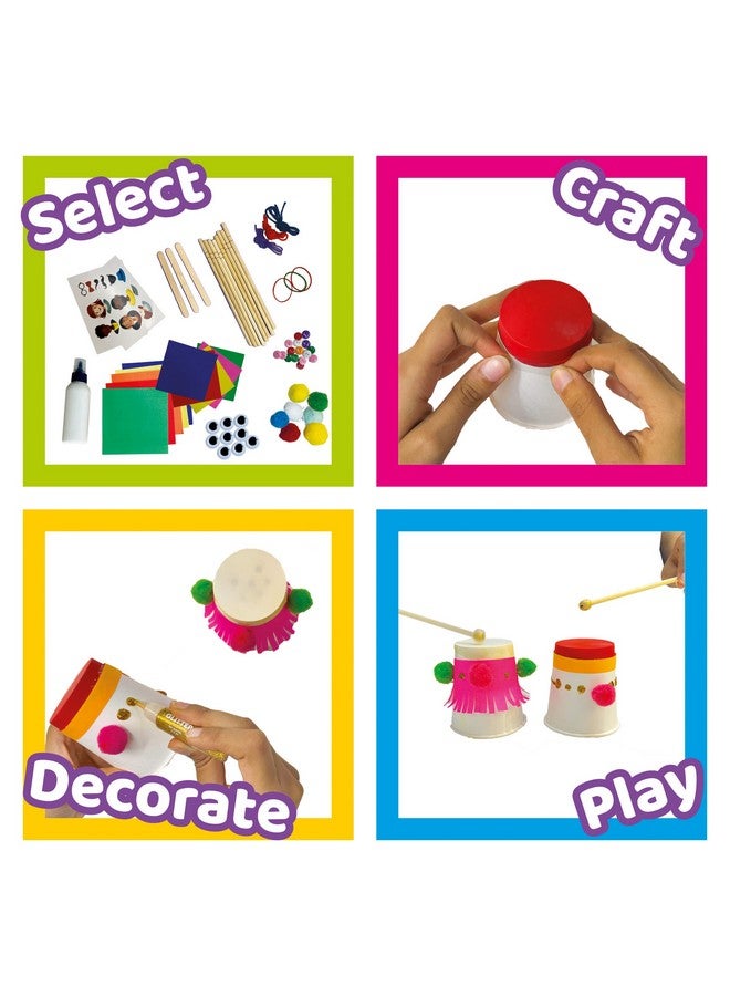 ويبي مجموعة ألعاب موسيقية يدوية الصنع من ويبي | مجموعة هوايات | ديكورات | مشاريع مدرسية | لوازم حرفية | اصنع 18 لعبة موسيقية | هدية مميزة للأطفال - Image 3