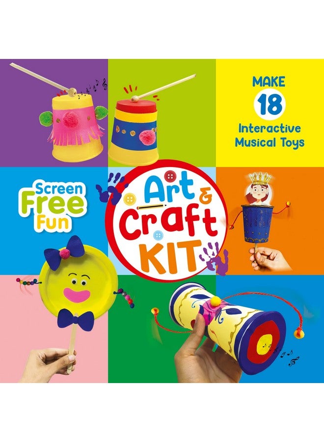 ويبي مجموعة ألعاب موسيقية يدوية الصنع من ويبي | مجموعة هوايات | ديكورات | مشاريع مدرسية | لوازم حرفية | اصنع 18 لعبة موسيقية | هدية مميزة للأطفال - Image 2