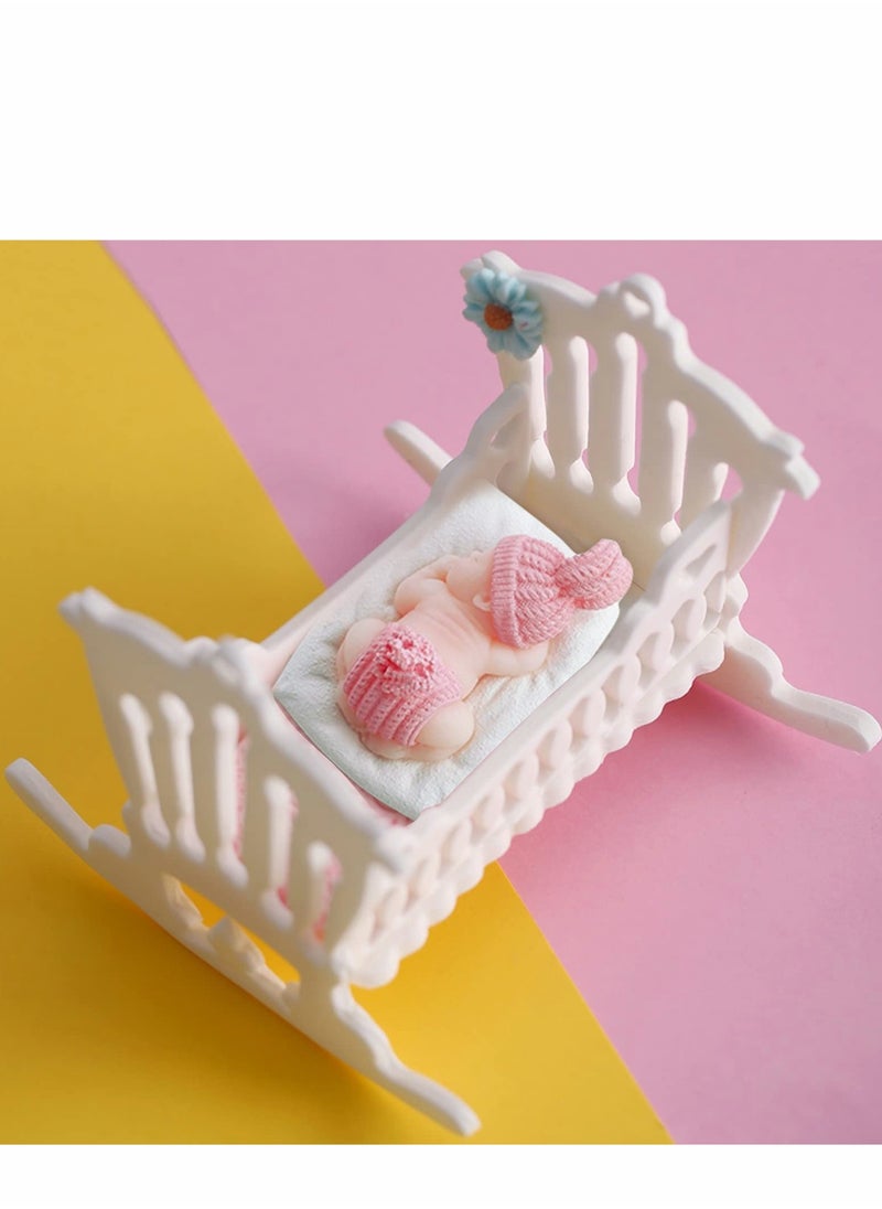 Excefore Baby Silicone Mold, Newborn Mold for Fondant Candy Chocolate Baby Shower Cake Decorations, Cake Topper, Cupcake Topper, DIY Epoxy Resin Casting Gift Soap Making  - Image 5