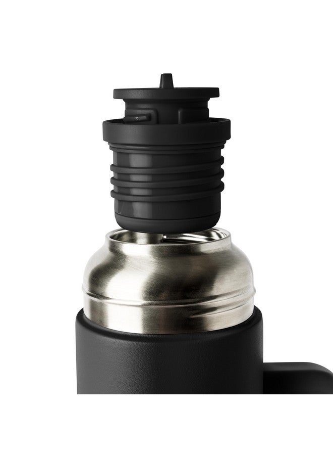 Simple Modern 36oz Insulated Hot Beverage Bottle with 2 Mugs | Travel Coffee Thermos for Hot Drinks | Twist and Pour Top | Commute, Travel, and Picnic Friendly | Roam Collection | Midnight Black - Image 3