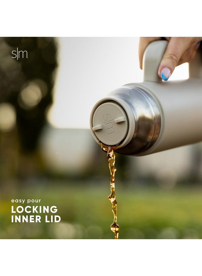 Simple Modern 36oz Insulated Hot Beverage Bottle with 2 Mugs | Travel Coffee Thermos for Hot Drinks | Twist and Pour Top | Commute, Travel, and Picnic Friendly | Roam Collection | Midnight Black - Image 4