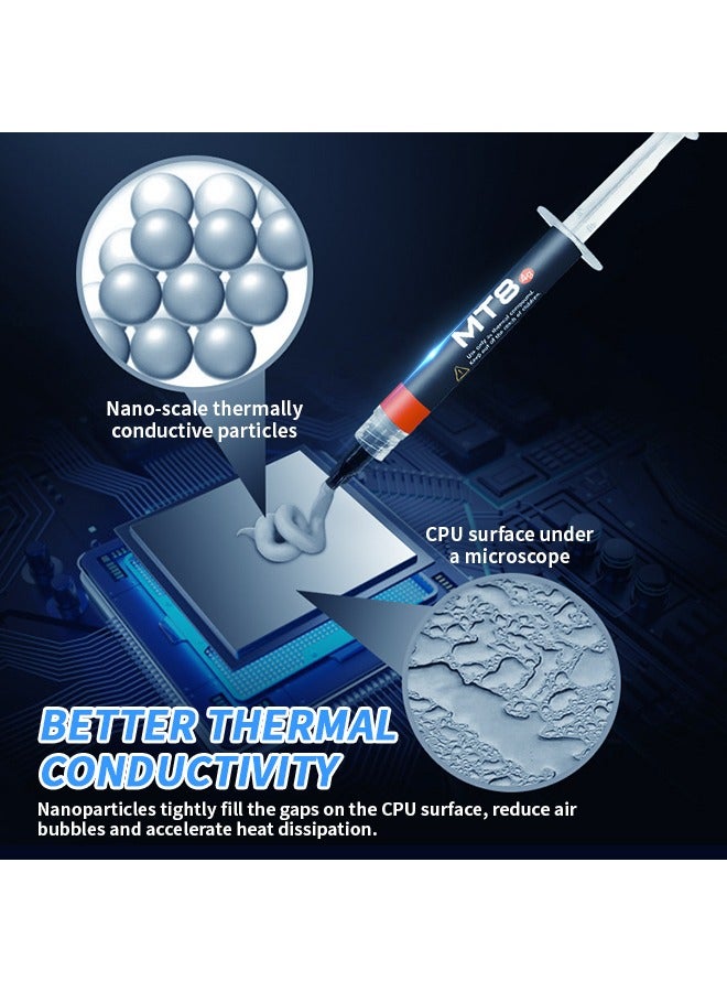 Professional Grade Thermal Paste 4g Tube Thermal Grease Ultra Cooling Thermal Compound - 12.8W/m·K, Nano Spherical Particles & 5 Years Lasting for CPU, GPU, Laptop, Overclocking  - Image 4