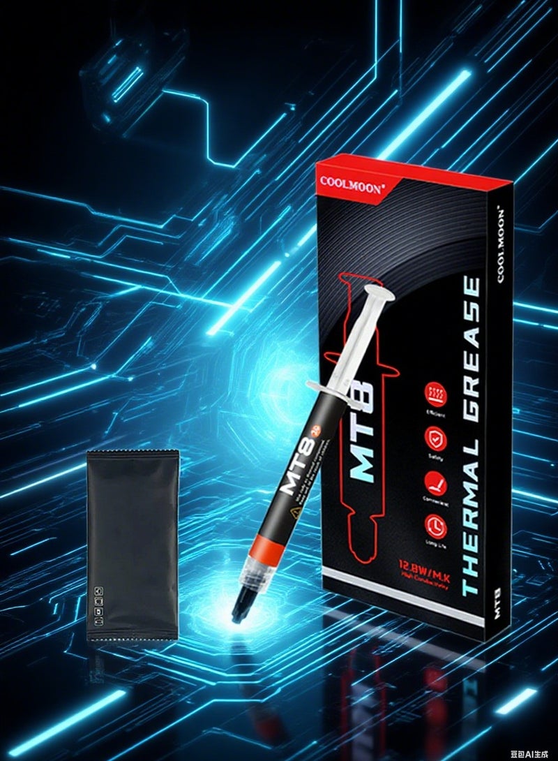 Professional Grade Thermal Paste 4g Tube Thermal Grease Ultra Cooling Thermal Compound - 12.8W/m·K, Nano Spherical Particles & 5 Years Lasting for CPU, GPU, Laptop, Overclocking  - Image 1