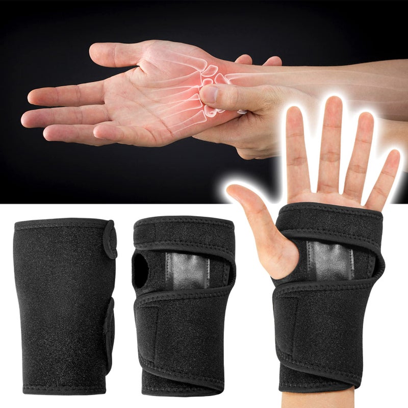 suoundey Wrist Brace for Carpal Tunnel  Adjustable Wrist Support Brace with Wrist Splint for Wrist Pain  Sprain  Sports Injuries  Joint Instability (Left Hand) - Image 2