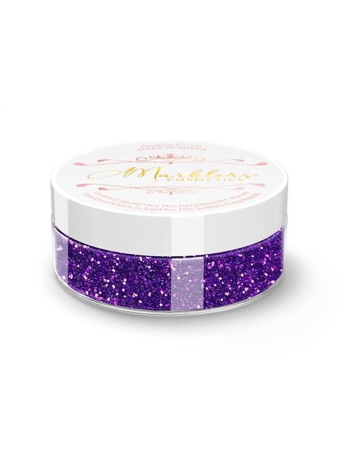 MARBLERS Twinkle Face & Body Glitter [Amethyst] 0.18oz (5g) | Fine | Non-Toxic | Vegan | Cruelty-Free | Ethically Sourced | Festival Makeup | Eye, Hair, Nail, Eyeshadow | Cosmetic Grade - Image 1