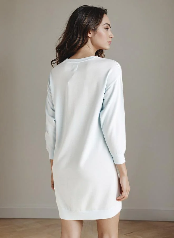 سبلاش فيڤ قميص نوم بطبعة حورية البحر والدب بأكمام طويلة