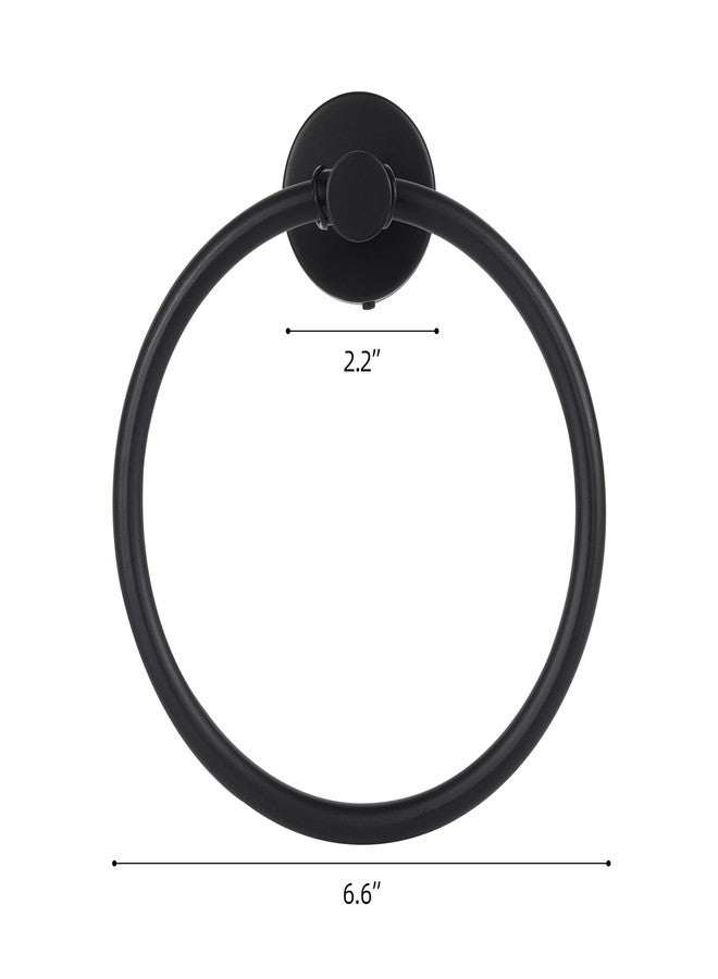 acDesign 4 Pack Black Towel Ring, Stainless Steel Hand Towel Holder for Bathroom, Modern Round Towel Hanger Towel Rack Round Wall Mounted for Bath, Kitchen - Image 2