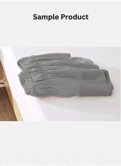 LUNA Home 1 Pc King Size Gray Elastic Bed Skirt  - Image 4