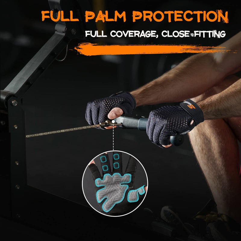 SueStar Workout Gloves for Men Women 2022, Weight Lifting Gloves with [Full Palm Protection] [Excellent Grip] Gym Gloves, Ultra Breathable Exercise Gloves for Weightlifting, Fitness, Training, Hanging - Image 4