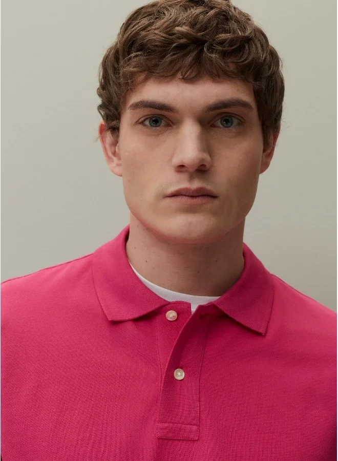 او في اس Ovs Piombo Supima Cotton Pique Polo Shirt