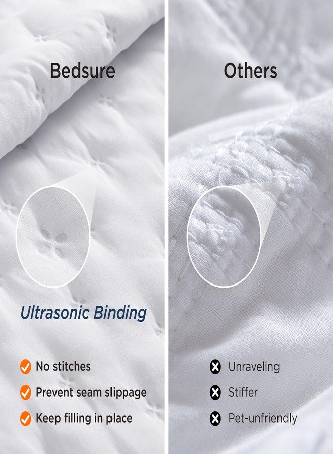 Bedsure King Quilt Set - Ultra Soft Quilt Bedding Set, Lightweight King Size Comforter with 2 Pillow Shams, White Summer Bedspread Coverlet for Modern Bedroom Decor, 106x96 Inch - Image 5