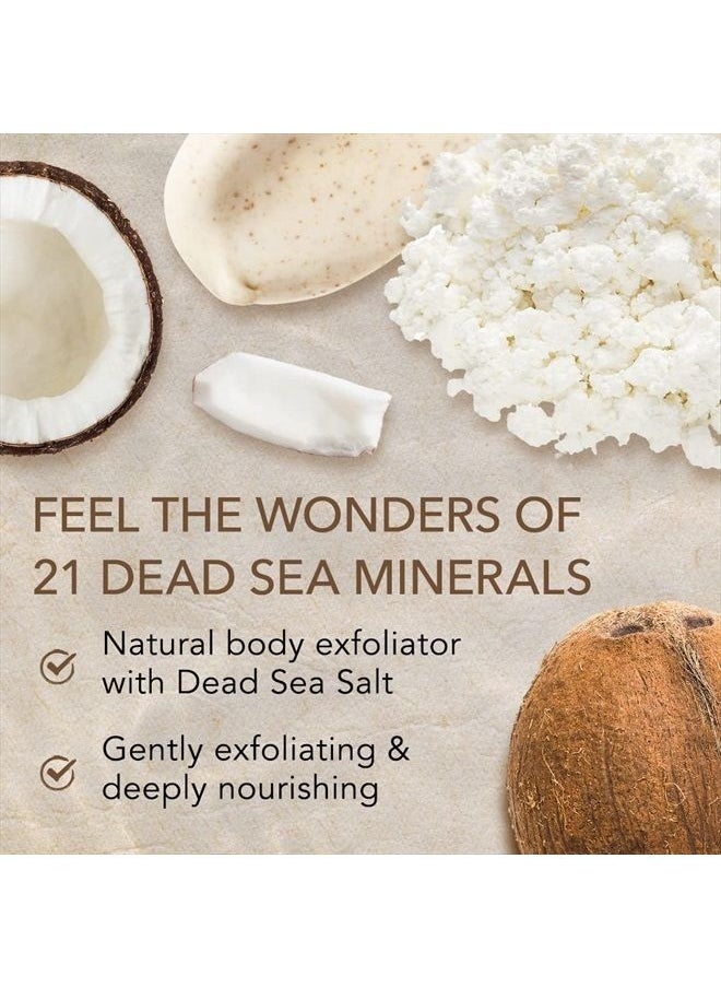 O Naturals Exfoliating Coconut Oil Dead Sea Salt Deep-Cleansing Face & Body Scrub. Anti-Cellulite Tones Helps Oily Skin, Acne, Ingrown Hairs & Dead Skin Remover. Essential Oils, Sweet Almond 18oz  - Image 3