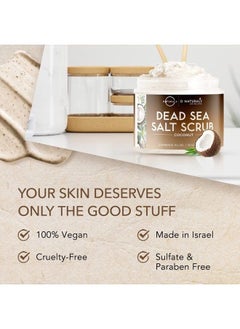 Exfoliating Coconut Oil Dead Sea Salt Deep-Cleansing Face & Body Scrub. Anti-Cellulite Tones Helps Oily Skin, Acne, Ingrown Hairs & Dead Skin Remover. Essential Oils, Sweet Almond 18oz - pzsku/ZE7766DAFF0FB78ABC41BZ/45/_/1681082714/d377c43f-b075-4529-ab34-b526bd5a767f