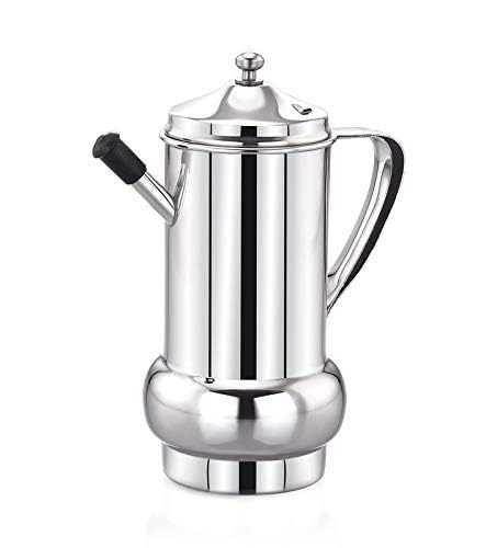 DiBha Stainless Steel Cooking Oil Dispenser Leak Proof Storage with Lid Pack of 1, Color- Silver (Capacity-1000ml) - Image 2
