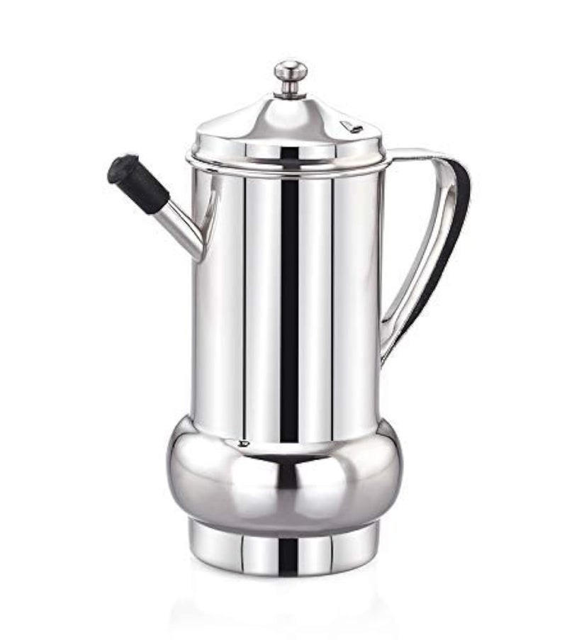 DiBha Stainless Steel Cooking Oil Dispenser Leak Proof Storage with Lid Pack of 1, Color- Silver (Capacity-1000ml) - Image 1