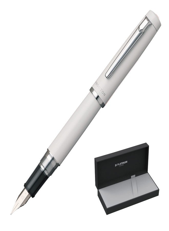 Platinum PNS-5000 3-3 Fountain Pen, Procion #3, Porcelain White, Medium Point - Image 1