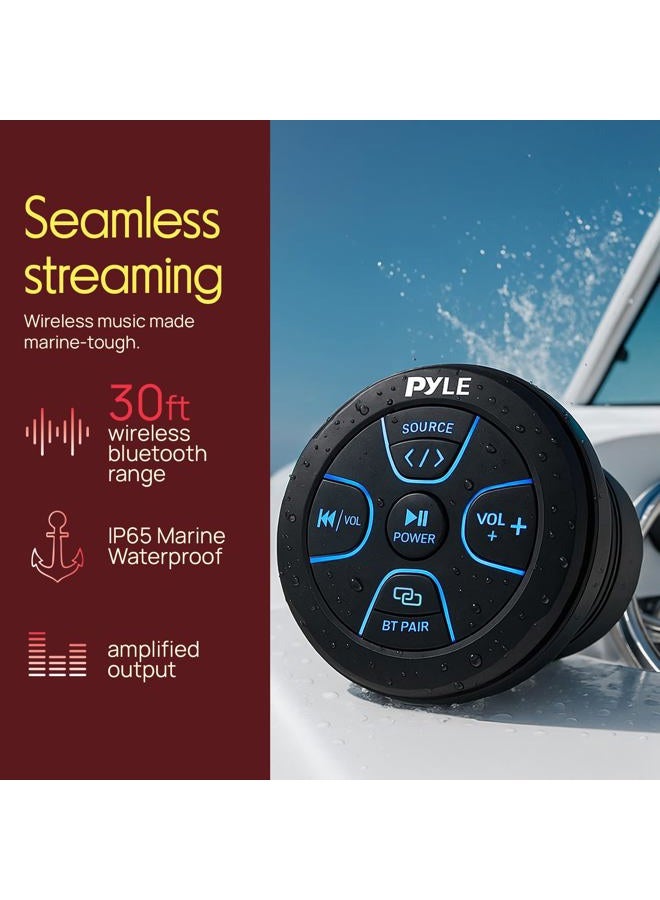 Pyle Amplified Wireless BT Audio Controller - 300 Watt Waterproof Rated Marine Receiver Remote Control for Car, Truck, Boat, 4x4, PowerSport Vehicles, Full Range Stereo Sound Reproduction - PLMRBT20 - Image 2