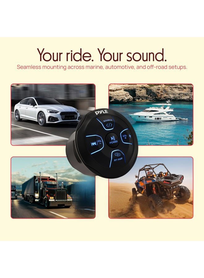 Pyle Amplified Wireless BT Audio Controller - 300 Watt Waterproof Rated Marine Receiver Remote Control for Car, Truck, Boat, 4x4, PowerSport Vehicles, Full Range Stereo Sound Reproduction - PLMRBT20 - Image 5