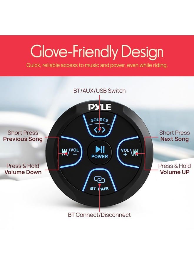 Pyle Amplified Wireless BT Audio Controller - 300 Watt Waterproof Rated Marine Receiver Remote Control for Car, Truck, Boat, 4x4, PowerSport Vehicles, Full Range Stereo Sound Reproduction - PLMRBT20 - Image 3