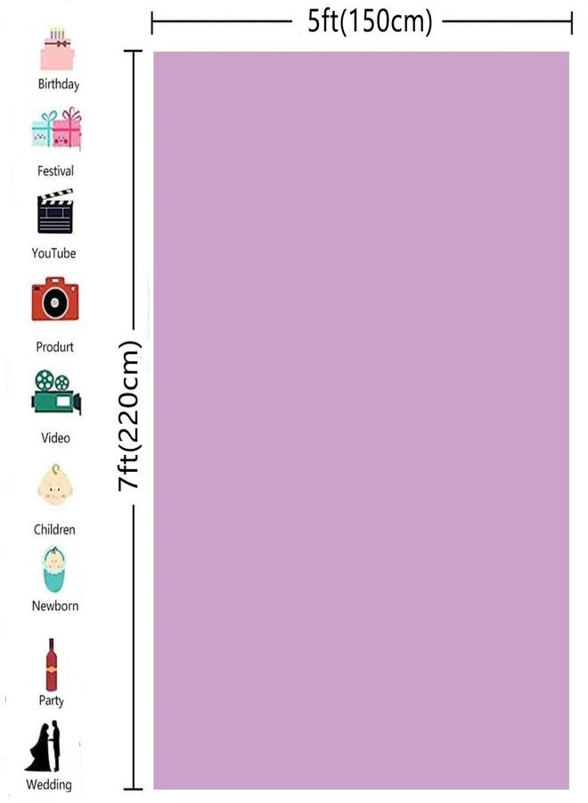 HMTFOTO 5X7ft Purple Backdrop Light Purple Photo Backdrop for Photoshoot Background Solid Color Backdrop - Image 4