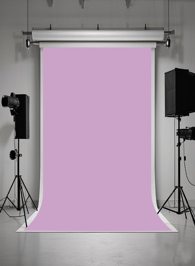 HMTFOTO 5X7ft Purple Backdrop Light Purple Photo Backdrop for Photoshoot Background Solid Color Backdrop - Image 1