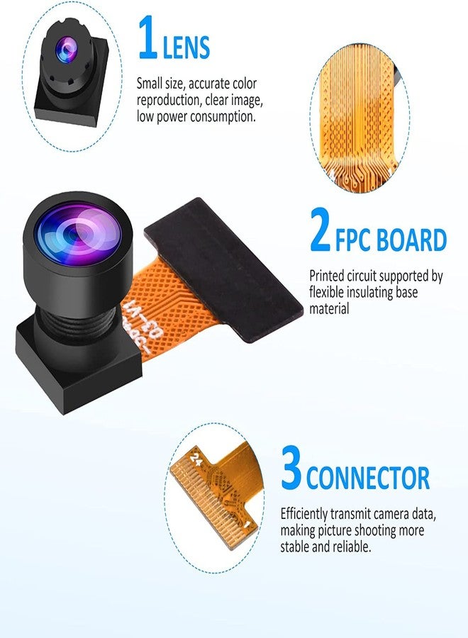 Aideepen OV5640 Camera Module 160° Wide Angle Lens 5 Megapixel Lens for ESP32,STM32,Single Board Computer - Image 2