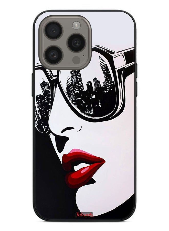 Tolwak Apple iPhone 15 Pro Max Protective Case Cover Girl Face Abstract Art - Image 2