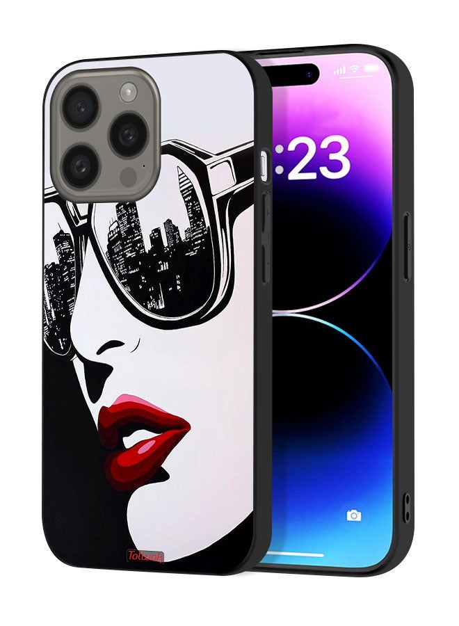 Tolwak Apple iPhone 15 Pro Max Protective Case Cover Girl Face Abstract Art - Image 1