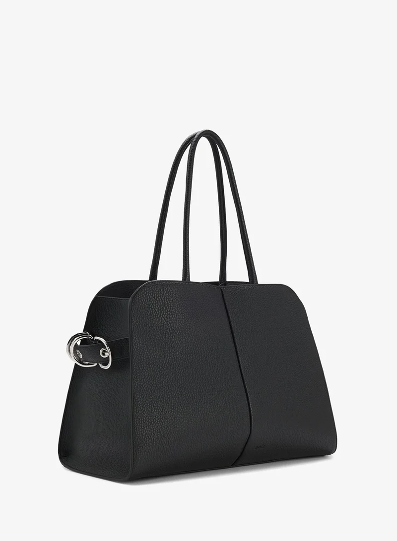 BOSS Faux-leather tote bag with embossed logo