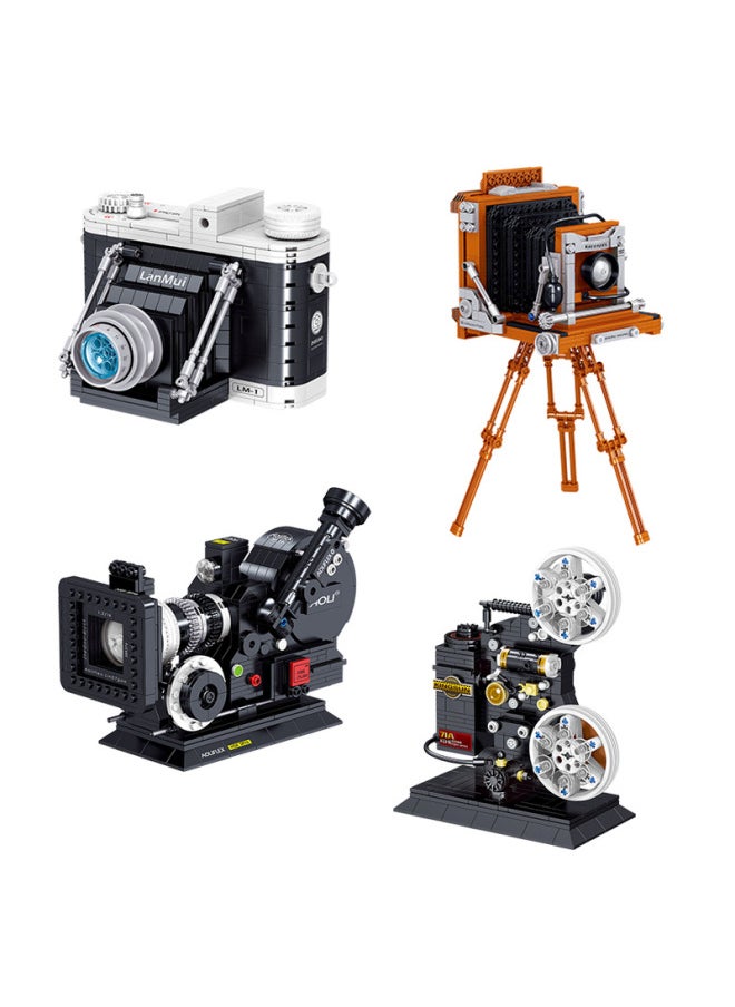 Compatible With Lego Retro Digital SLR Camera Girl Pink Camera Creative Ornaments Model Assembled Building Block Toy-Color:00908-494PCS  - Image 3