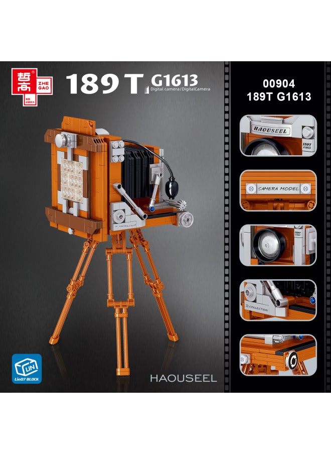 Compatible With Lego Retro Digital SLR Camera Girl Pink Camera Creative Ornaments Model Assembled Building Block Toy-Color:00908-494PCS  - Image 5