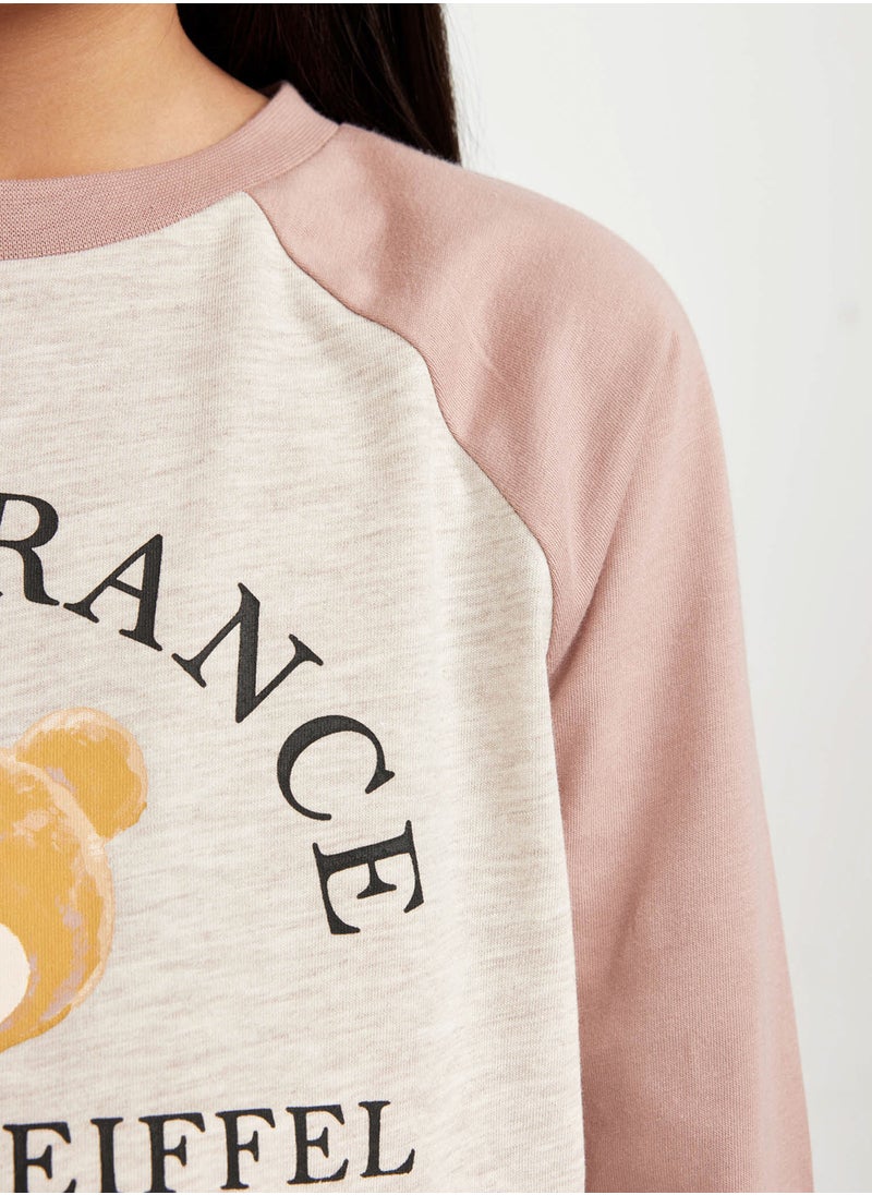 DeFacto Printed Long Sleeve Pajama Set  - Image 3