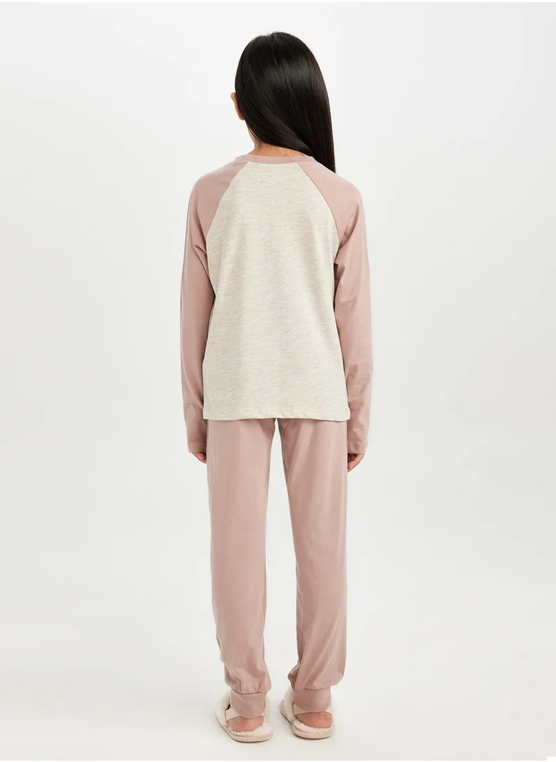 DeFacto Printed Long Sleeve Pajama Set