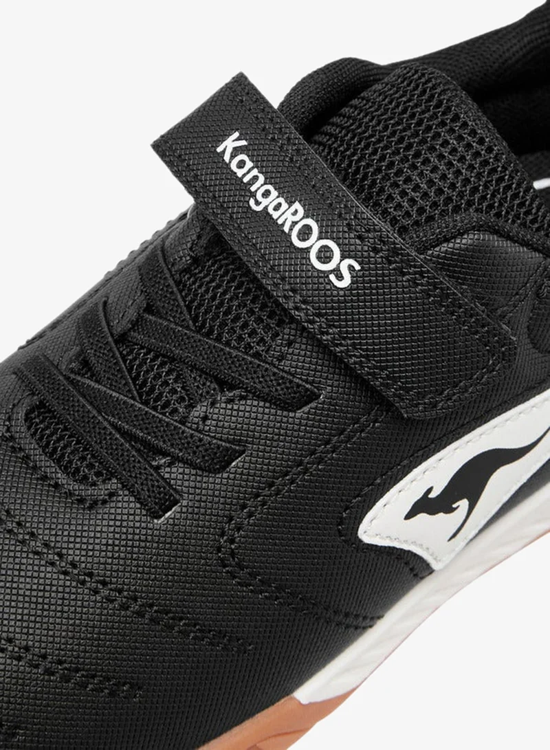 kangaROOS BLACK Boys' Logo Applique Shoes with Hook and Loop Closure for Men | Best Price UAE