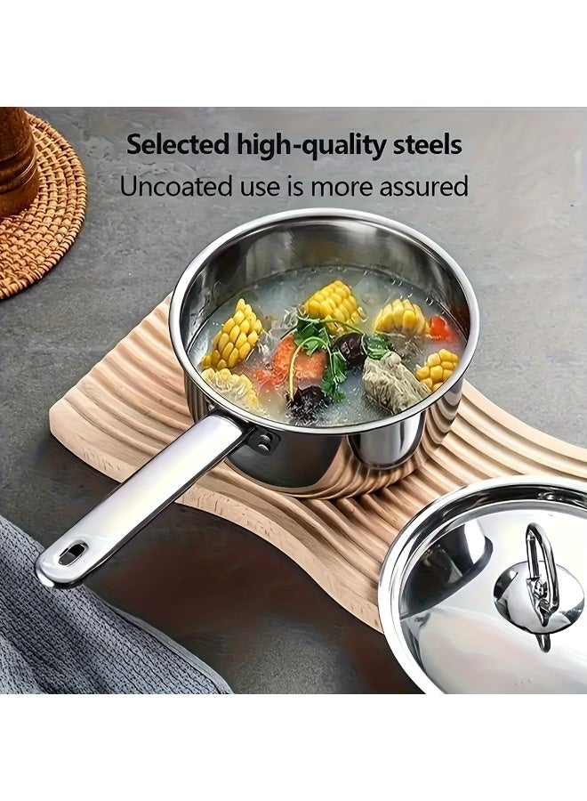 15pcs Stainless Steel Cookware Set,Professional Quality Household And Commercial Kitchen Cookware, Kitchen Cookware Set And Utensils,Dishwasher Safe, Essential For Holiday Cooking - Image 4
