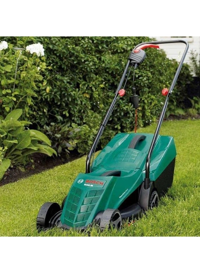 Bosch EasyRotak 32-205 corded lawn mower (1200 W motor power, cutting width: 32 cm, 31 litre collecting basket, suitable for small gardens) - Image 3