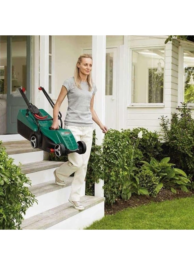 Bosch EasyRotak 32-205 corded lawn mower (1200 W motor power, cutting width: 32 cm, 31 litre collecting basket, suitable for small gardens) - Image 4