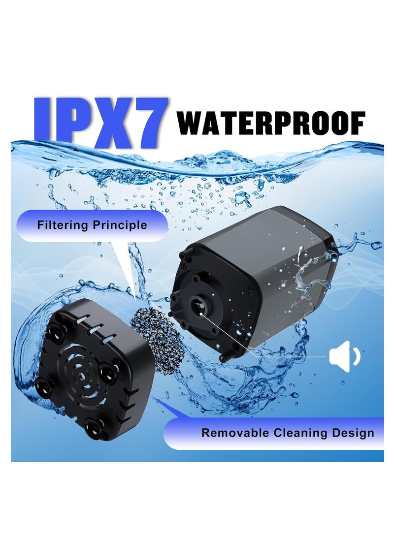 شو وو دش تخييم محمول قابل لإعادة الشحن، مضخة دش، مجموعة دش خارجية مع شاشة LED ذكية، 3 أوضاع رش، قياس درجة الحرارة، حقيبة تخزين للمشي لمسافات طويلة، السفر، السيارة، الحيوانات الأليفة - Image 5